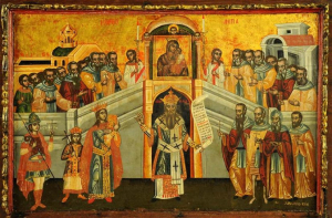 Την Κυριακή της <br> Ορθοδοξίας γιορτάζει <br> η Εκκλησία