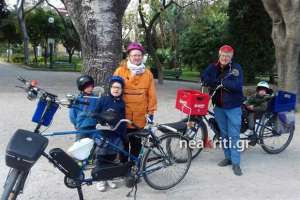 Φιλανδία - Κρήτη  με... ποδήλατο για  πενταμελή οικογένεια