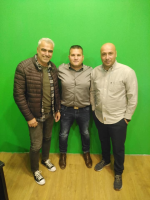 Γ. Χαχολάκης και <br> Γ. Παρασκευαίδης στην <br> εκπομπή soccer goal