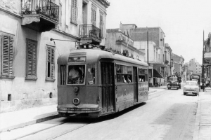 Αθήνα 1908 <br> Το πρώτο ηλεκτρικό <br> τραμ (εικόνα)