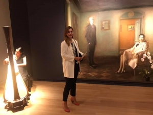 Η Μελίνα Κρόκου <br> στα εγκαίνια του <br> μουσείου Γουλανδρή