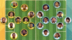 Αργεντινή vs Βραζιλία  σε διαδικτυακό ματς  ρετρό (πλάνο)