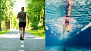 Κολύμπι και τρέξιμο <br> Ιδανικές ασκήσεις <br> για απώλεια θερμίδων