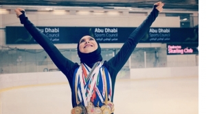 Μια 22χρονη η <br> πρώτη αθλήτρια με <br> μαντήλα σε αγώνες