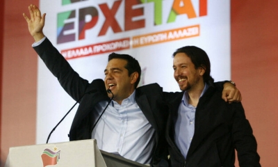 Καμία αναφορά <br> του Αλέξη Τσίπρα <br> στους Podemos
