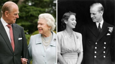 73 χρόνια παντρεμένοι <br> η βασίλισσα Ελισάβετ <br> και ο πρίγκιπας Φίλιππος