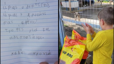 Ο 7χρονος που έδωσε <br> το χαρτζιλίκι του για <br> να ταίσει τα αδέσποτα!