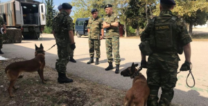 ''Επιστρατεύτηκαν'' και  στρατιωτικοί σκύλοι για  τη φύλαξη των νησιών