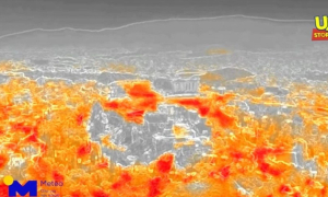 &#039;&#039;Φούρνος&#039;&#039; η Αθήνα <br> Θερμικό drone έδειξε <br> 92 βαθμούς! (video)