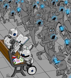 Το προφητικό δυστοπικό  σκίτσο του Asier Sanz  για την ψηφιακή ''αγέλη''